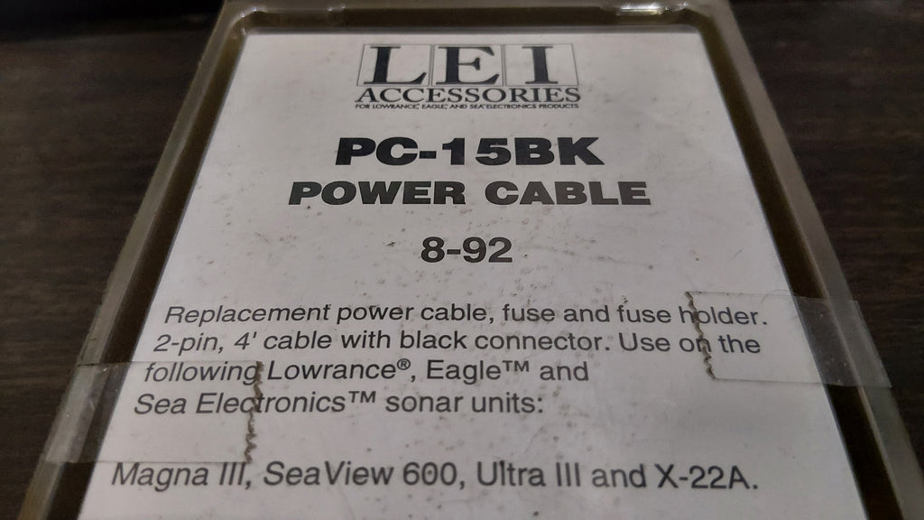 LEI PC-15BK 8-92 Power Cable