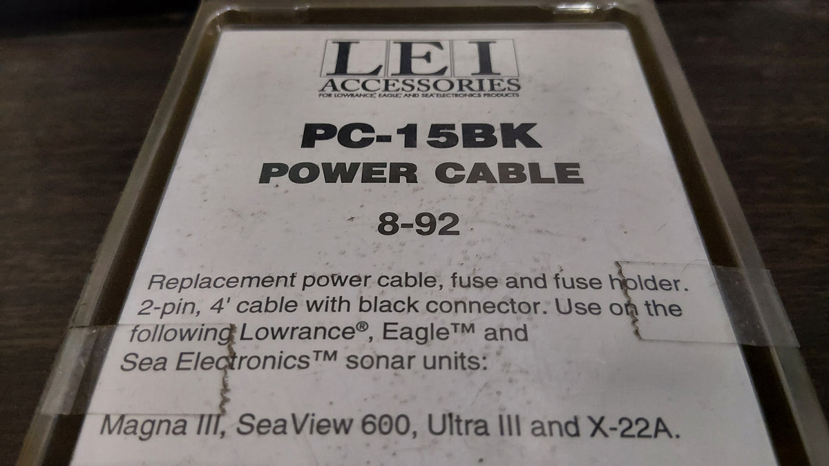 LEI PC-15BK 8-92 Power Cable