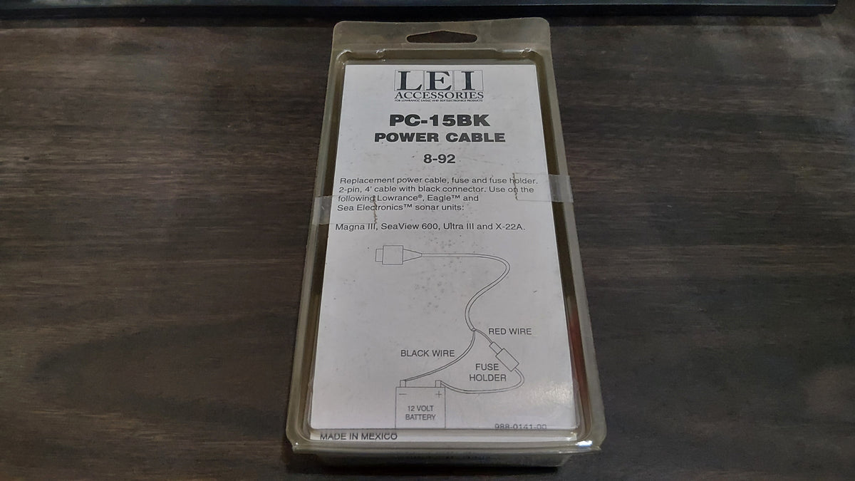 LEI PC-15BK 8-92 Power Cable